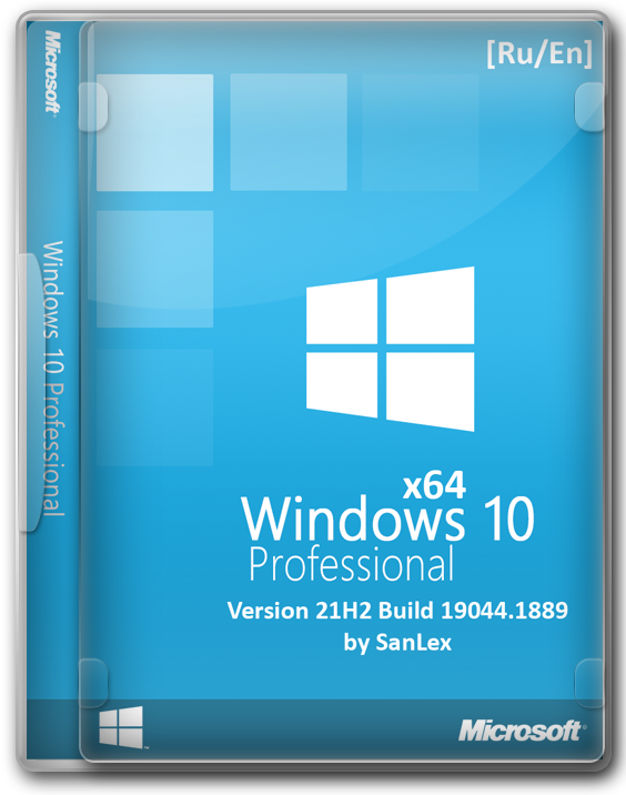 Windows 10 x64 Pro легкая 21H2 build 19044.1889