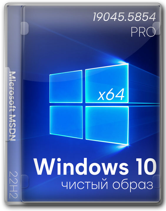 Windows 10 x64 MSDN чистый iso образ PRO на русском - Май 2025