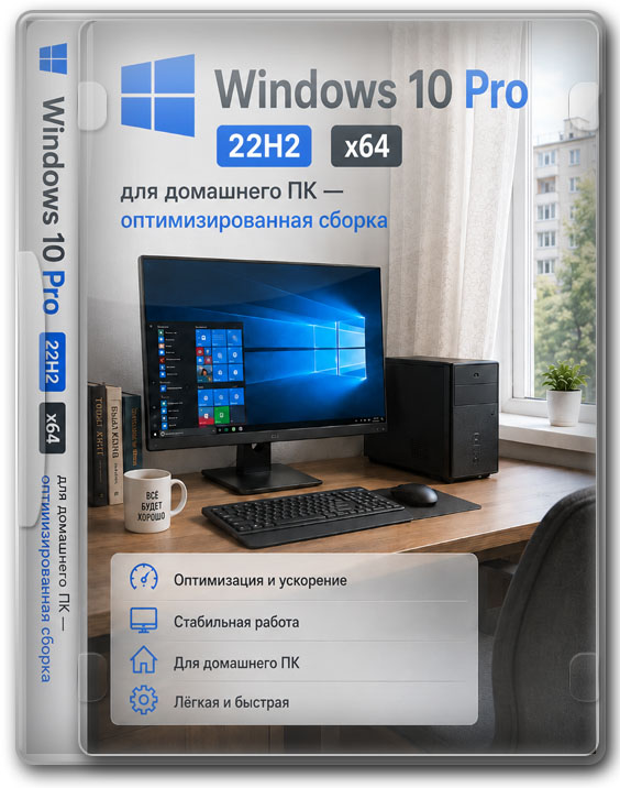 Виндовс 10 Pro 22H2 x64 для домашнего ПК — оптимизированная сборка