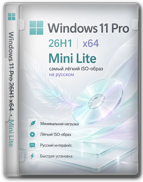 Windows 11 Pro 26H1 x64 Mini Lite - самый легкий ISO образ на русском