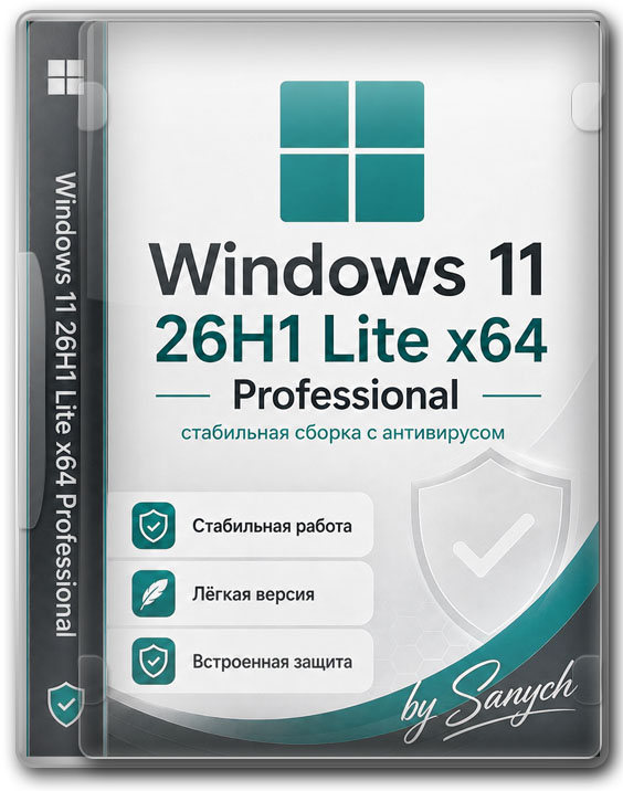 Windows 11 26H1 Lite x64 Professional — стабильная сборка с антивирусом
