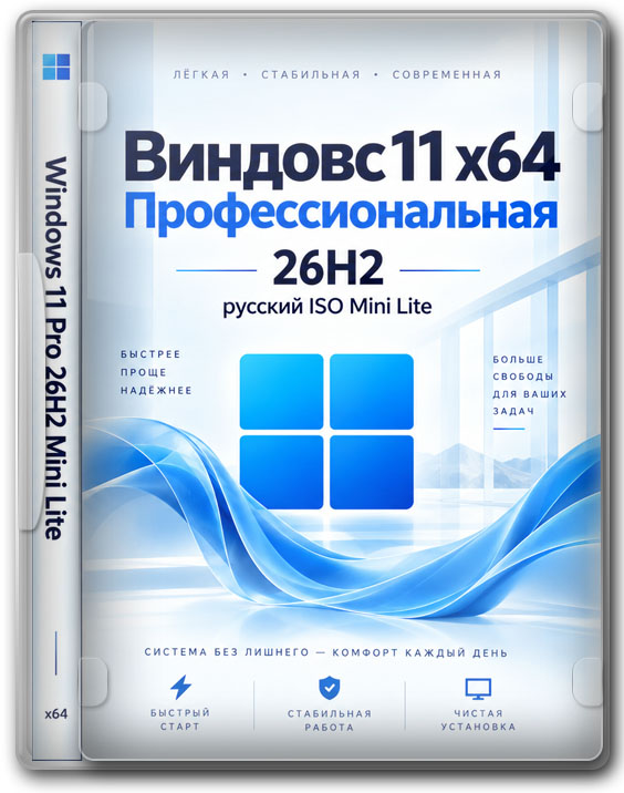 Виндовс 11 x64 Профессиональная 26H2 - русский ISO Mini Lite