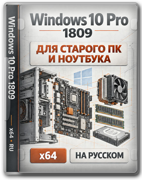 Windows 10 Pro 1809 для старого ПК и ноутбука — x64 на русском