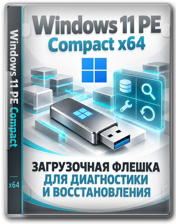 Windows 11 PE Compact x64 — загрузочная флешка для диагностики и восстановления