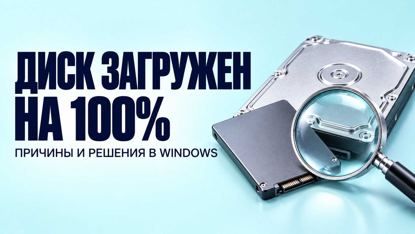 Диск загружен на 100% в Windows 10 и 11 — что делать